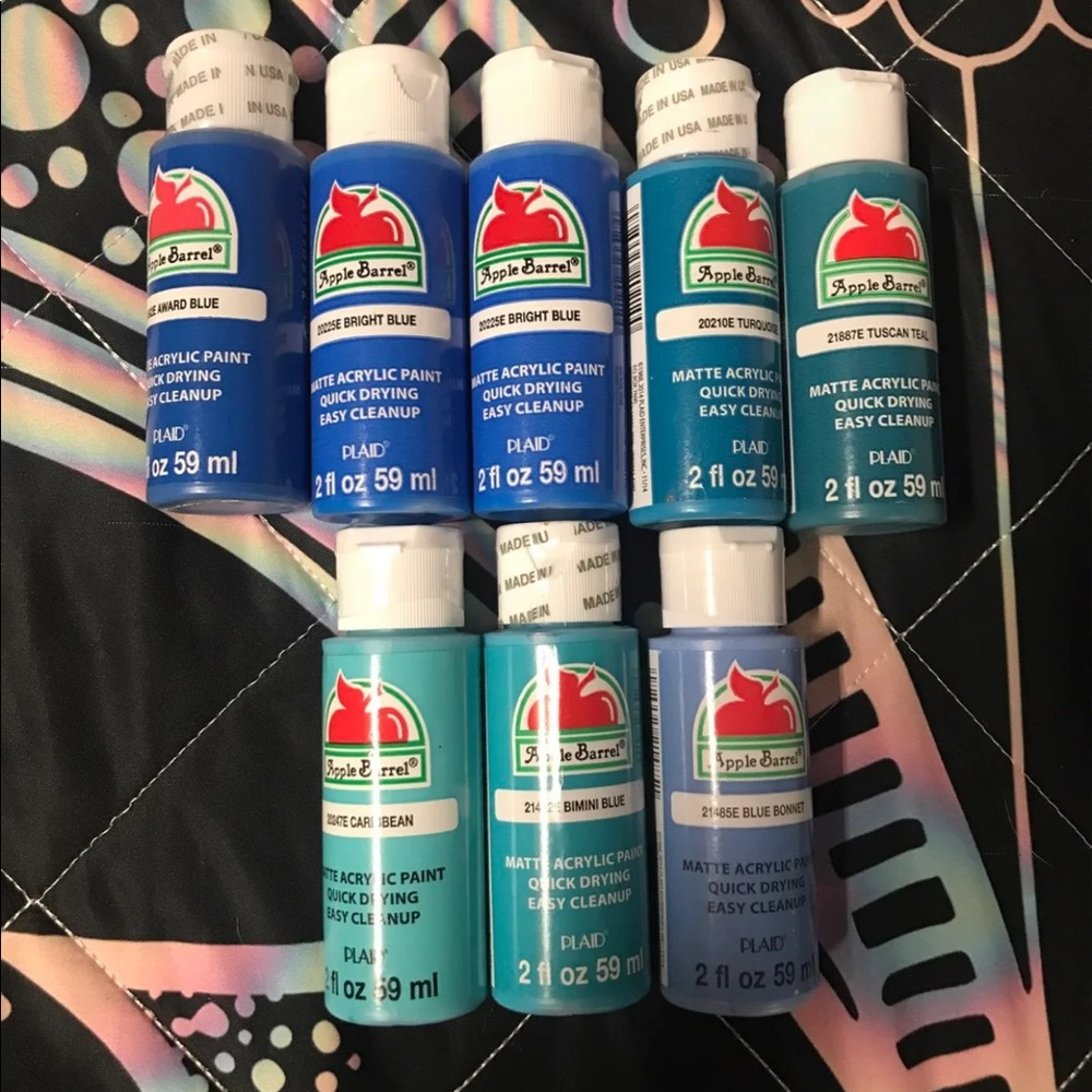 8- 2 Fl Oz Paint Bottles. ALL UNOPENED